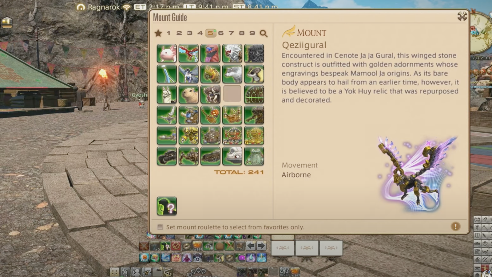 Qeziigural Mount Guide in FFXIV, Dawntrail Expansion.